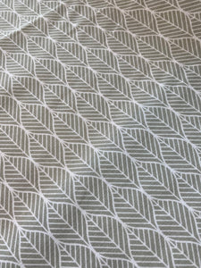 Light grey geometric cotton fabric (wide) - 1/2 mtr