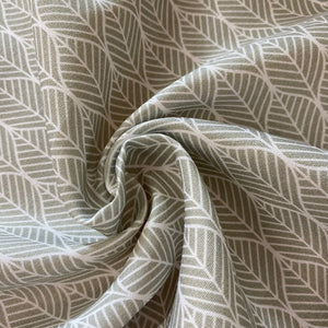 Light grey geometric cotton fabric (wide) - 1/2 mtr