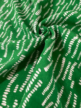 Load image into Gallery viewer, Green dashes viscose - 1/2mtr