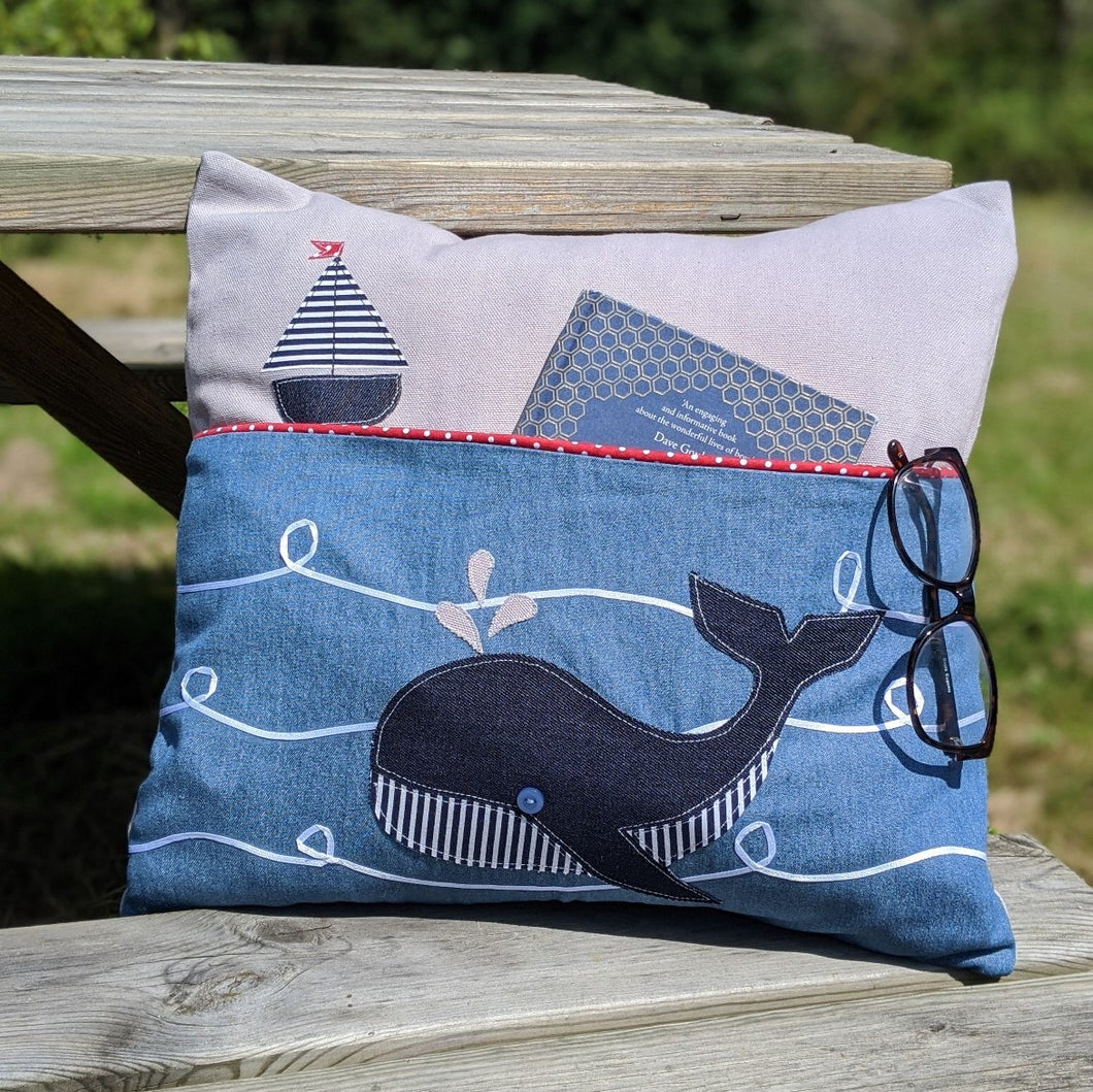 reading cushion with whale design