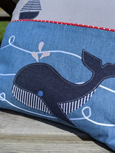 Load image into Gallery viewer, reading cushion with whale design