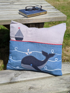 reading cushion with whale design