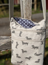 Load image into Gallery viewer, Triple zip bag sausage dogs sewing kit