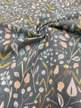 Load image into Gallery viewer, Sage Green Pastel Floral Cotton Fabric - 1/2m