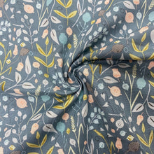 Load image into Gallery viewer, Sage Green Pastel Floral Cotton Fabric - 1/2m