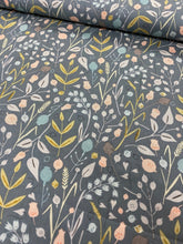 Load image into Gallery viewer, Sage Green Pastel Floral Cotton Fabric - 1/2m