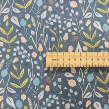 Load image into Gallery viewer, Sage Green Pastel Floral Cotton Fabric - 1/2m