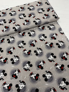 Classic Mickey Mouse Cotton Fabric 1/2m