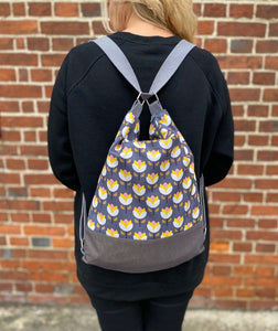 three way bag sewing pattern across body, shoulder and rucksack style