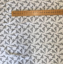 Load image into Gallery viewer, Gorgeous linen look swallow print viscose fabric. 140cm wide.