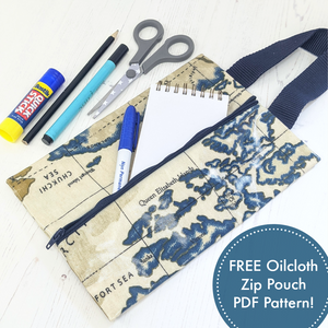 FREE Oilcloth Zip Pouch Pattern and Instructions