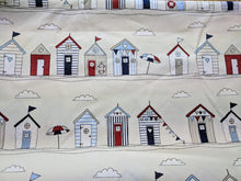 Load image into Gallery viewer, Nautical Beach huts heavyweight cotton - 1/2mtr