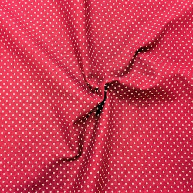 Red Small Spot Fabric x 1/2 metre