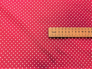 Red Small Spot Fabric x 1/2 metre