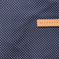 Navy Small Spot Fabric
