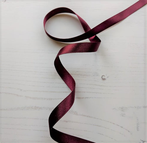 Burgundy Satin Ribbon - 10mm
