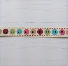 Load image into Gallery viewer, Rainbow Button Ribbon