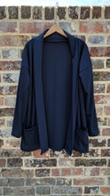 Load image into Gallery viewer, Roll Collar Cardigan Pattern (sizes 10-28) - larger size range