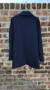 Roll Collar Cardigan Pattern (sizes S, M & L) - smaller size range