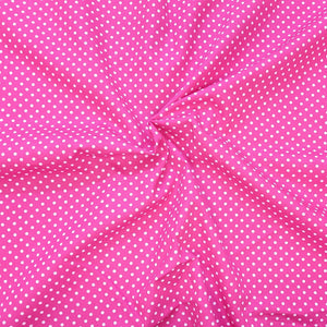 bright pink cotton fabric owl and sewing cat