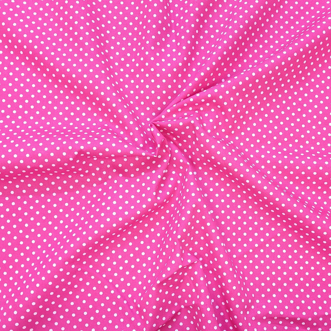bright pink cotton fabric owl and sewing cat
