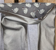 Load image into Gallery viewer, Faux leather silver tote bag Handmade Sample