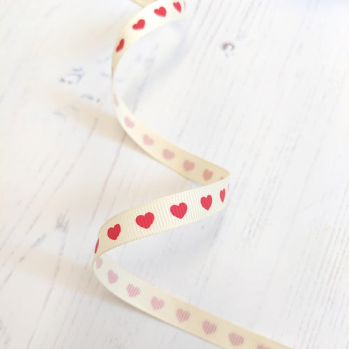 Red Hearts Ribbon