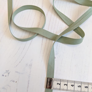 bias binding sage green
