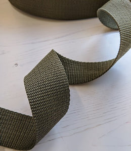 Strapping Khaki Green Nylon - 38mm - used for Oil Cloth Tote Bag