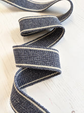Load image into Gallery viewer, Strapping denim blue with stripe - 34mm