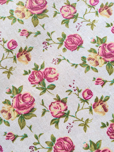 Vintage rose print heavyweight fabric - 1/2mtr