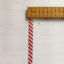 Load image into Gallery viewer, Red &amp; white candy cane ribbon - 9mm