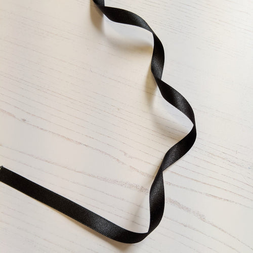 Black Satin Ribbon - 10mm