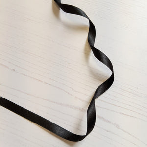 Black Satin Ribbon - 10mm