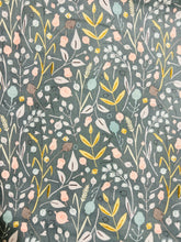 Load image into Gallery viewer, Sage Green Pastel Floral Cotton Fabric - 1/2m