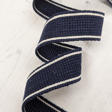 Load image into Gallery viewer, Strapping navy with stripe - 30mm