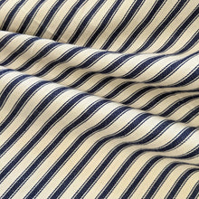 Load image into Gallery viewer, Navy Ticking Woven Fabric x 1/2 metre