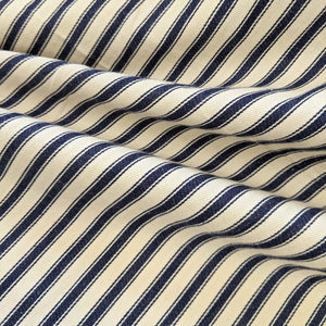 Navy Ticking Woven Fabric x 1/2 metre