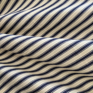 Navy Ticking Woven Fabric x 1/2 metre