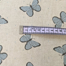Load image into Gallery viewer, Butterfly print hessian/linen heavyweight fabric - 1/2mtr