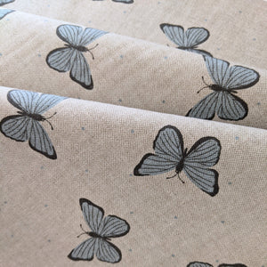 Butterfly print hessian/linen heavyweight fabric - 1/2mtr