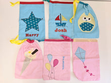 Load image into Gallery viewer, Applique party bags Handmade Sample