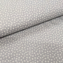 Load image into Gallery viewer, Little butterfly grey cotton fabric (wide) - 1/2 mtr