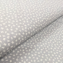 Load image into Gallery viewer, Little butterfly grey cotton fabric (wide) - 1/2 mtr