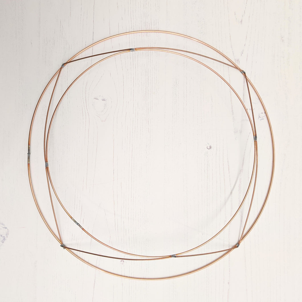 Copper wire wreath frame - 30cms