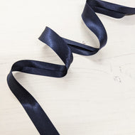 Navy Satin Bias Binding- 15mm