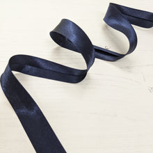 Load image into Gallery viewer, Navy Satin Bias Binding- 20mm
