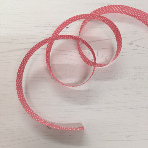 Bias Binding 20mm - pink spot