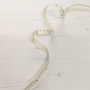 Cute Tape Measure Ribbon - 9mm -cream