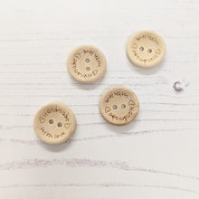 Load image into Gallery viewer, Wooden button - handmade with love